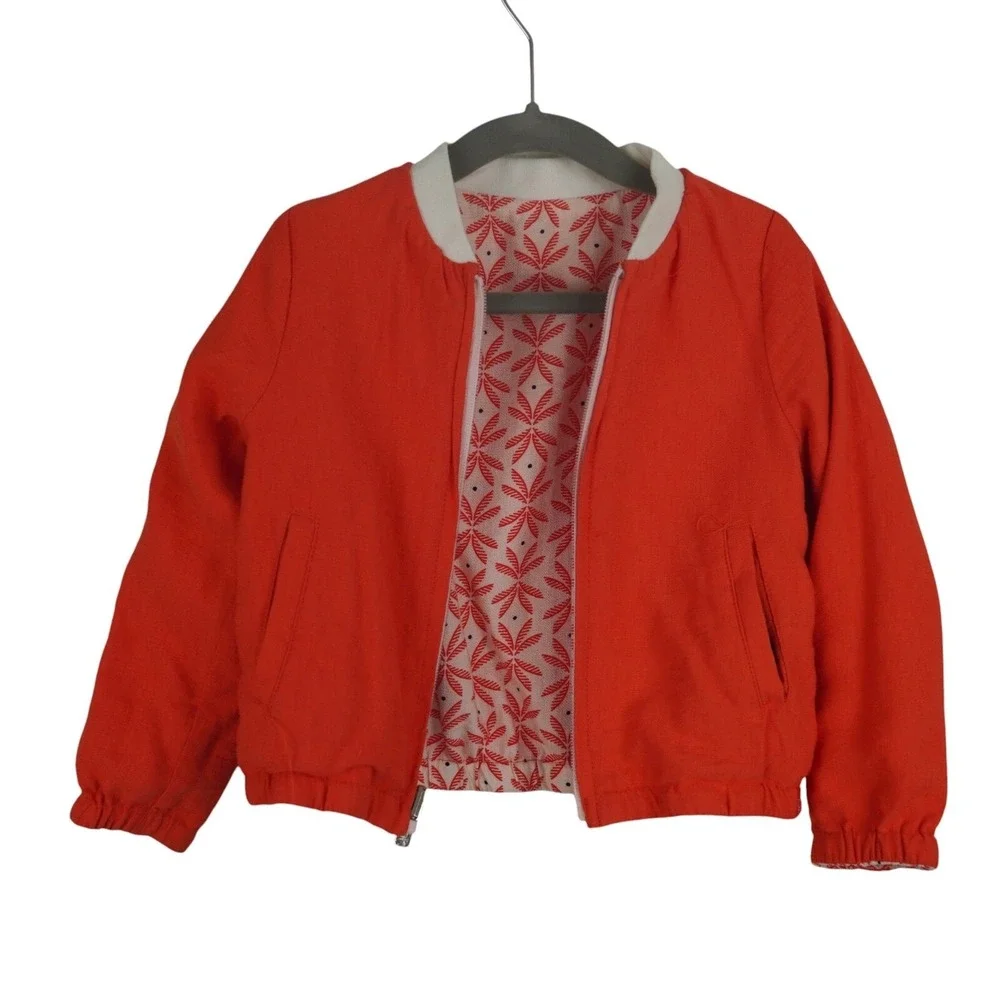 Okaïdi‎ Reversible Jacket 3Y 98cm Red & Patterned Cotton